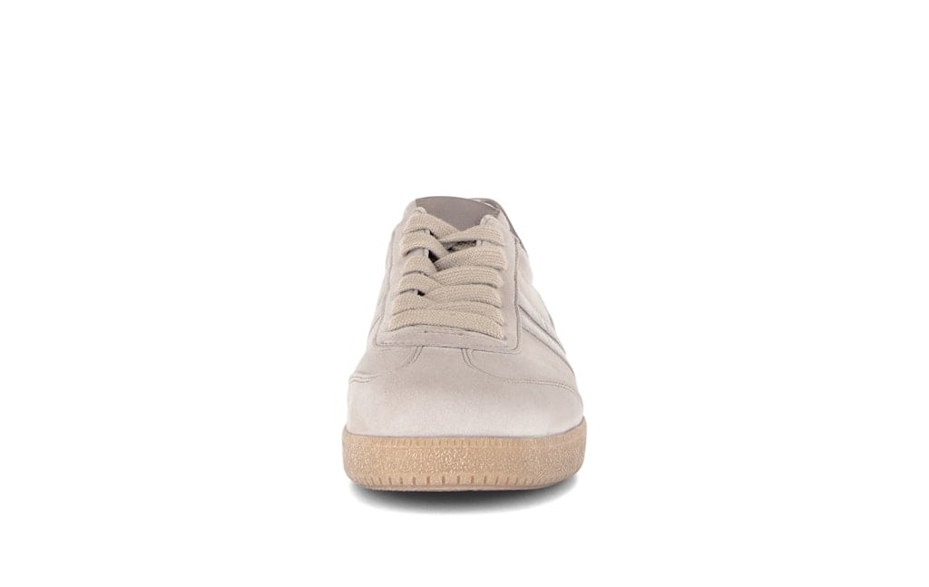 Sneaker low Materialmix Leder beige