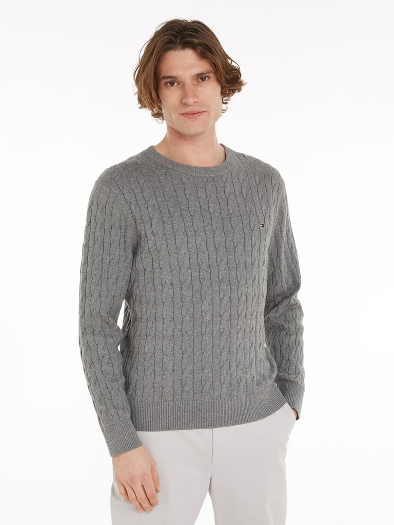 CLASSIC COTTON CABLE CREW NECK