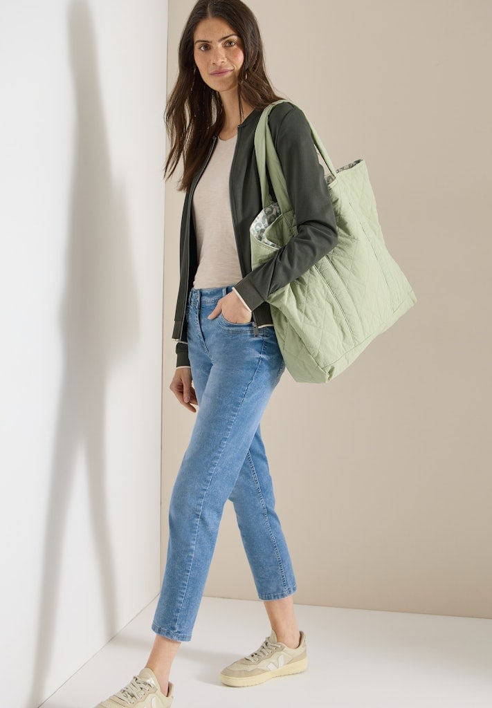 Mid Waist Slim Leg Jeans im Casual Fit