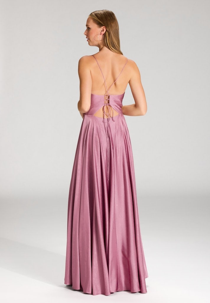 Satinkleid mit Schnürung am Rücken