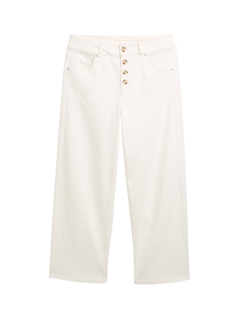 Culotte Jeans mit Knopfleiste