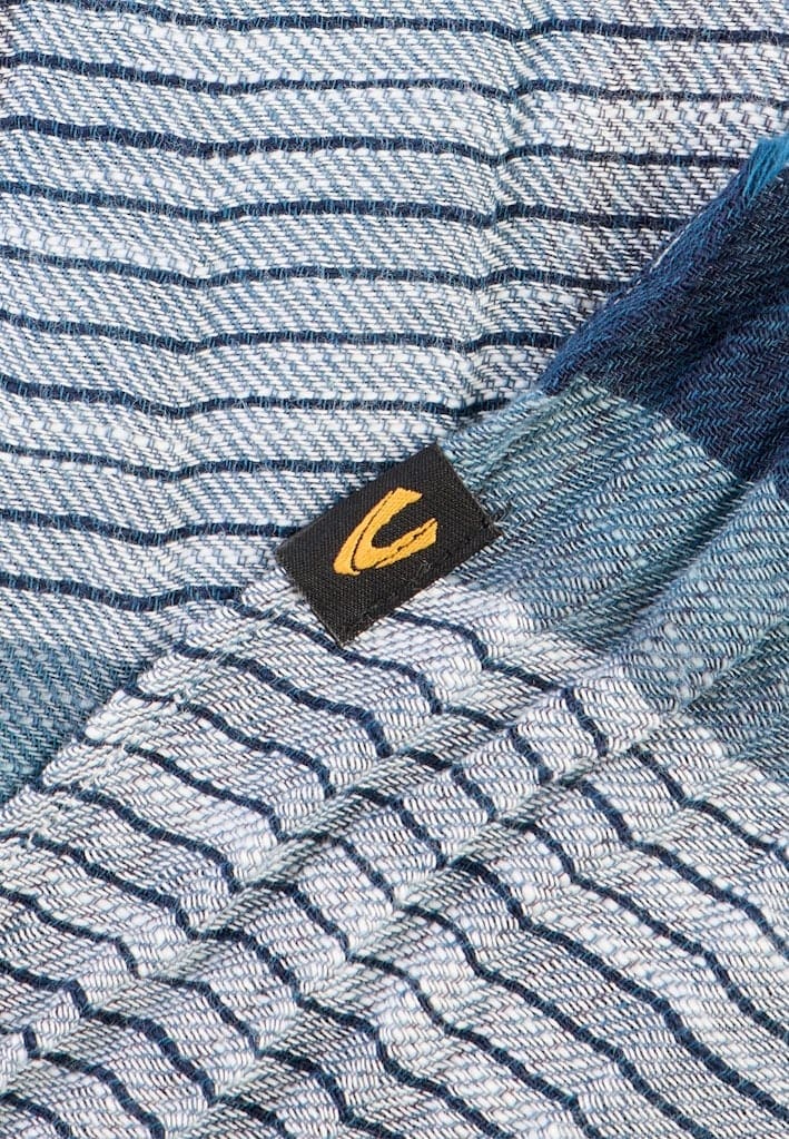 Multicolour Webschal aus Baumwoll-Twill