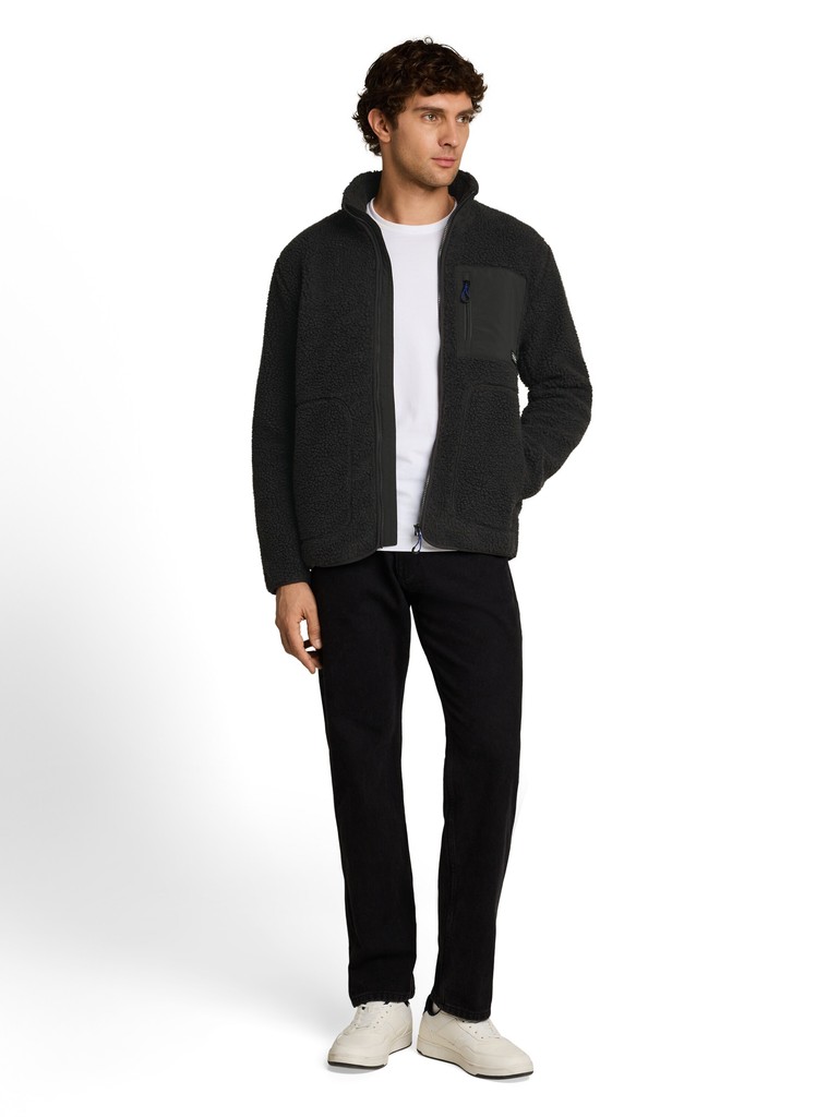 Relaxed Fit Teddy Jacke