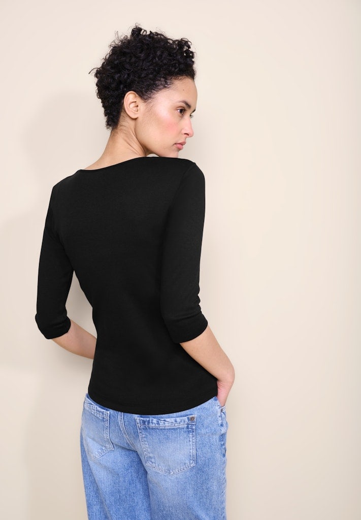 Basic T-Shirt mit 3/4 Arm