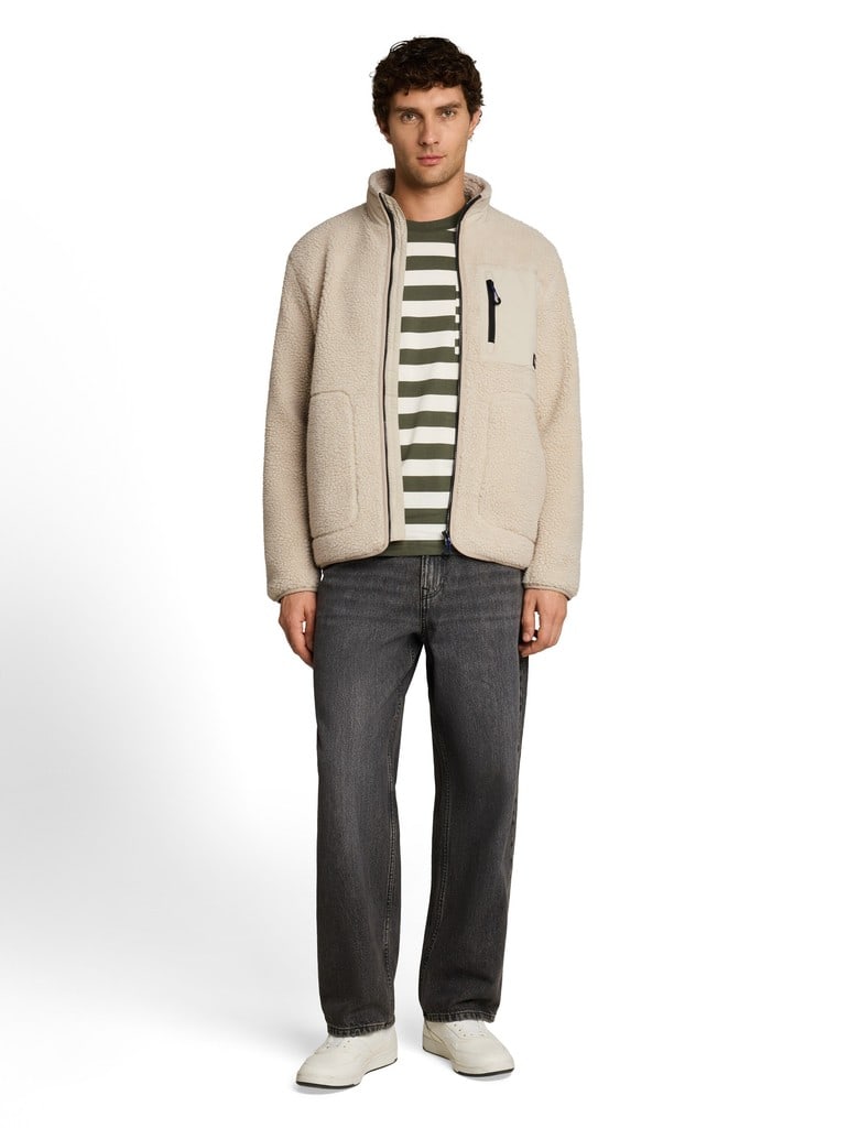 Relaxed Fit Teddy Jacke