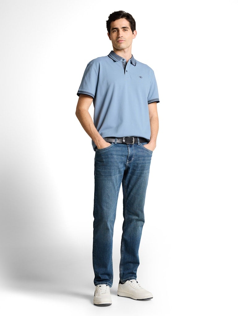 Piqué Poloshirt mit Logo-Print