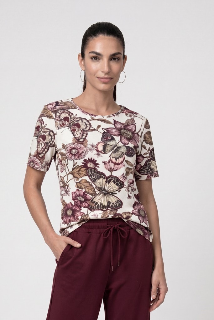 T-Shirt mit Blumenmuster