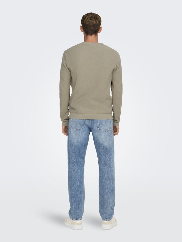 ONSTONY RLX 12 LS WAFFLE CREW KNIT NOOS