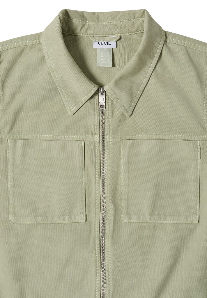 3/4-Arm Jacke mit Brusttaschen und Zipper
