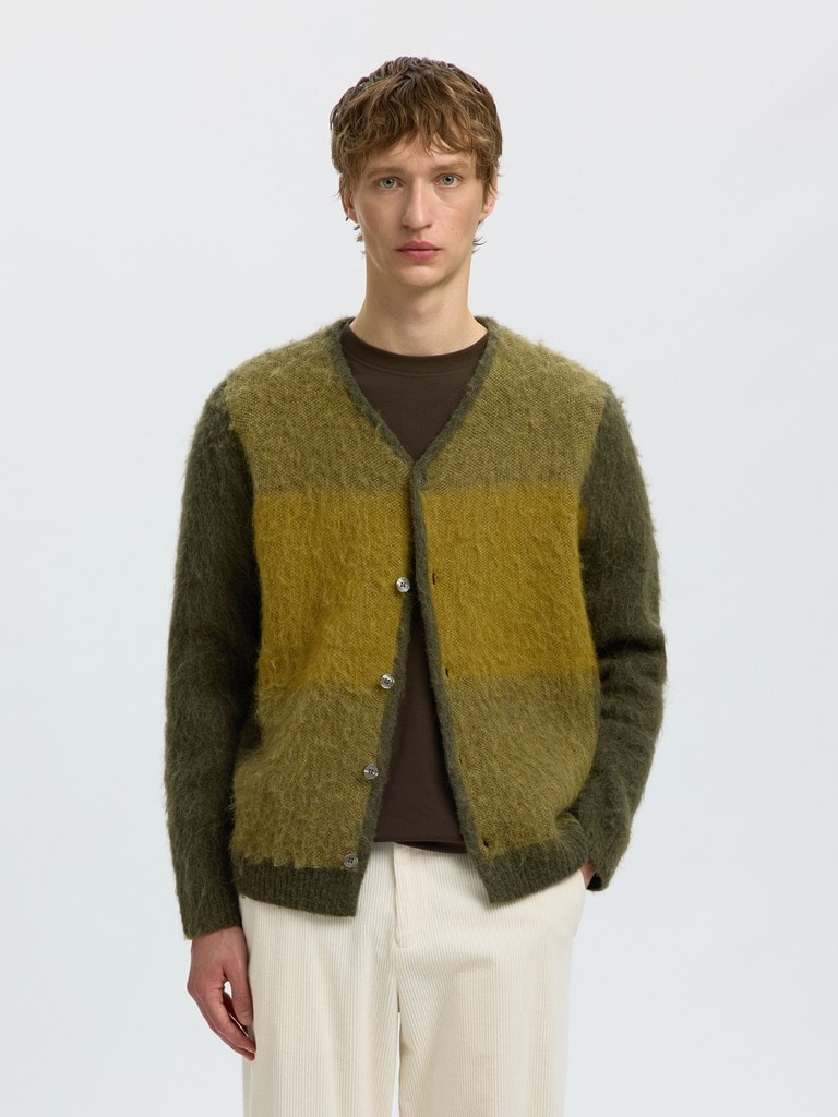 SLMRAI LS KNIT BLOCK CARDIGAN
