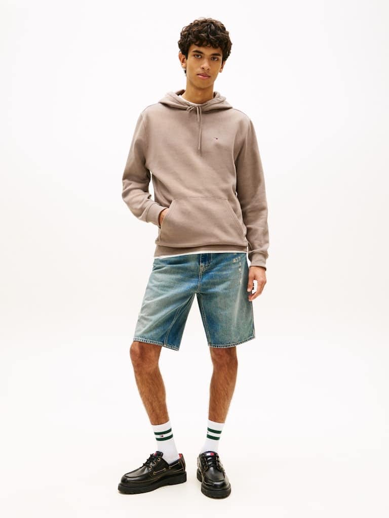 Tommy Flag Brushed Fleece Hoody