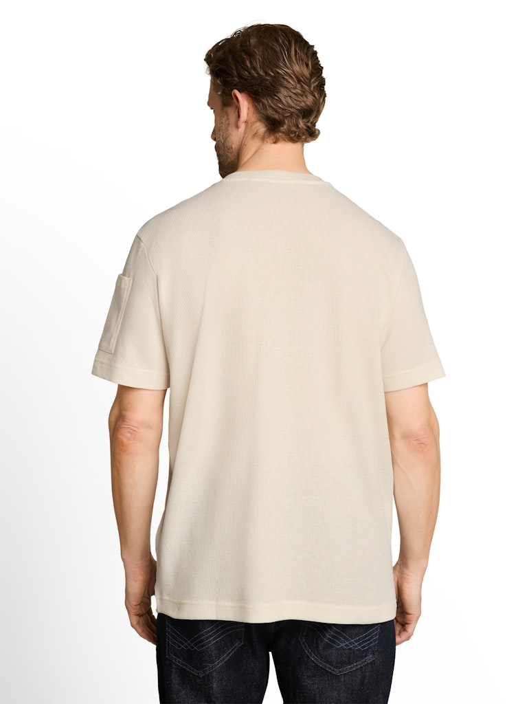 Henley T-Shirt mit Waffelstruktur