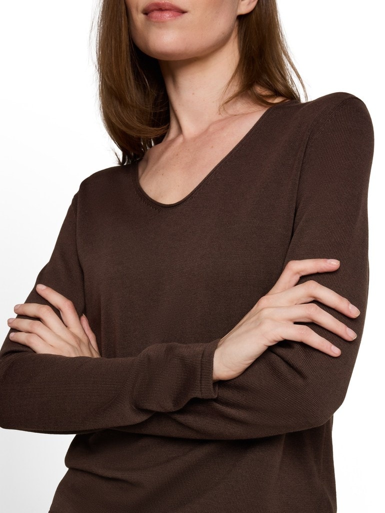 Strickpullover mit V-Ausschnitt