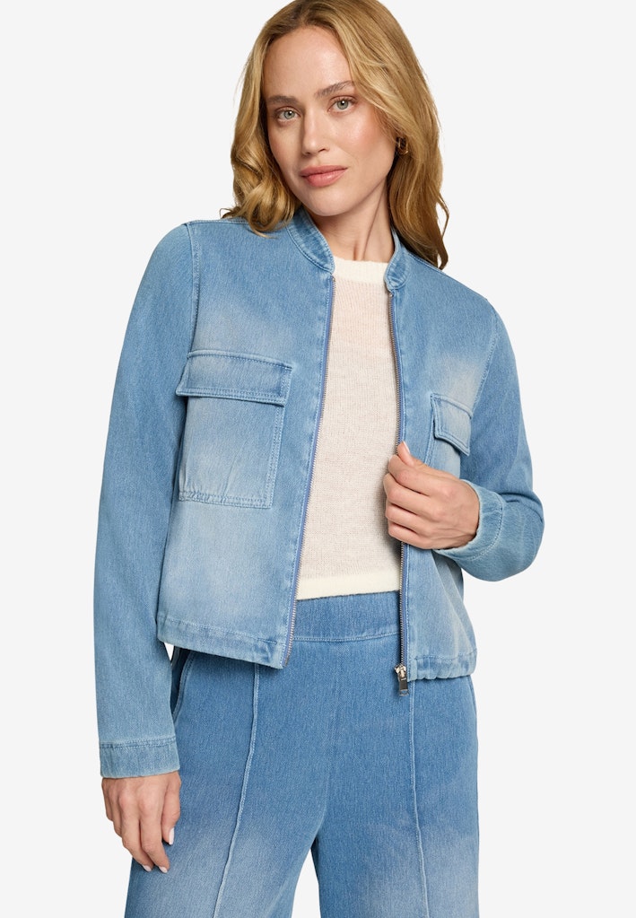 Jeansjacke mit Reißverschluss