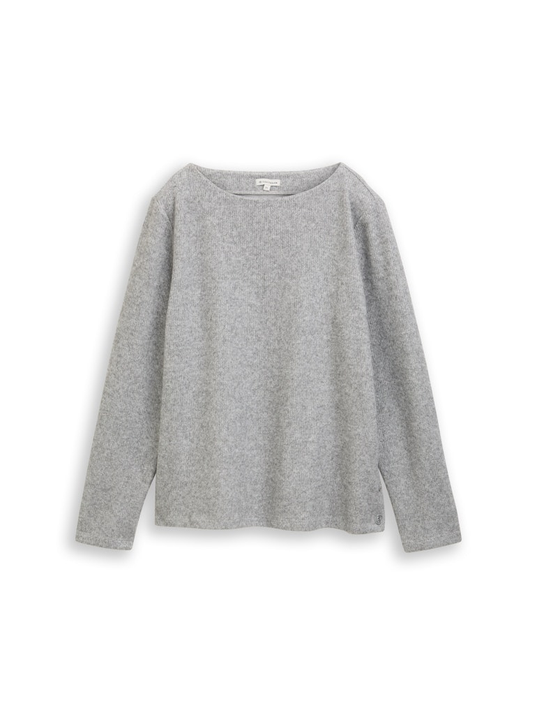 Soft-Touch Sweatshirt mit Knopf-Details