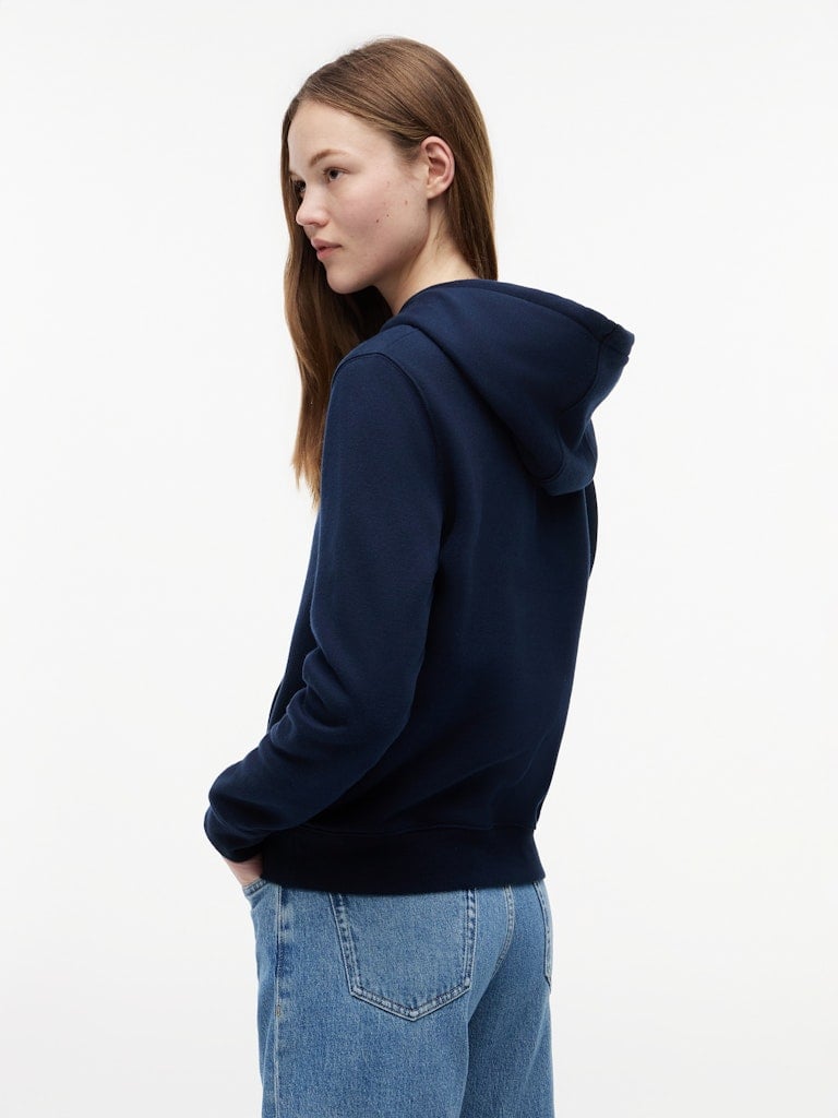 Flag Embroidery Brushed Fleece Hoody