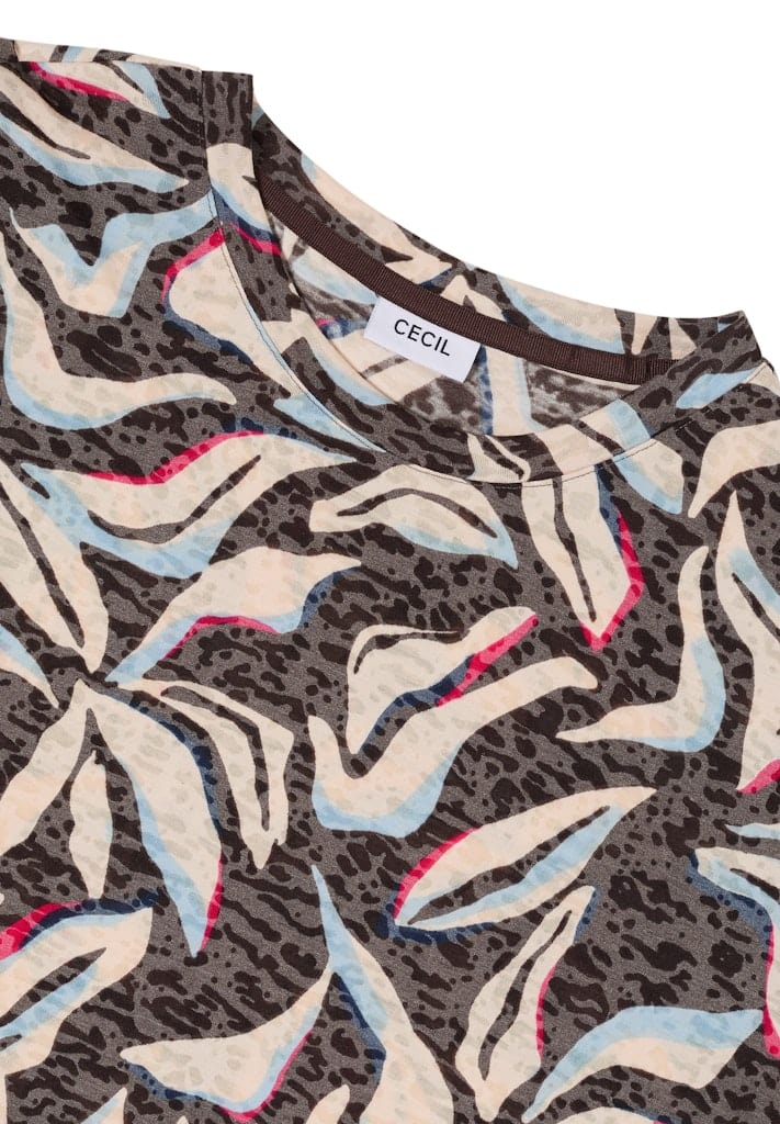 Kurzarm T-Shirt im Ausbrenner-Look