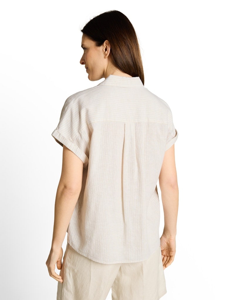 Loose Fit Bluse mit Leinenanteil