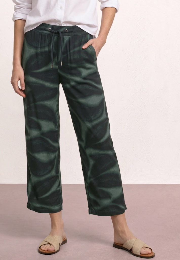 Wide Leg Hose im Loose Fit mit Print