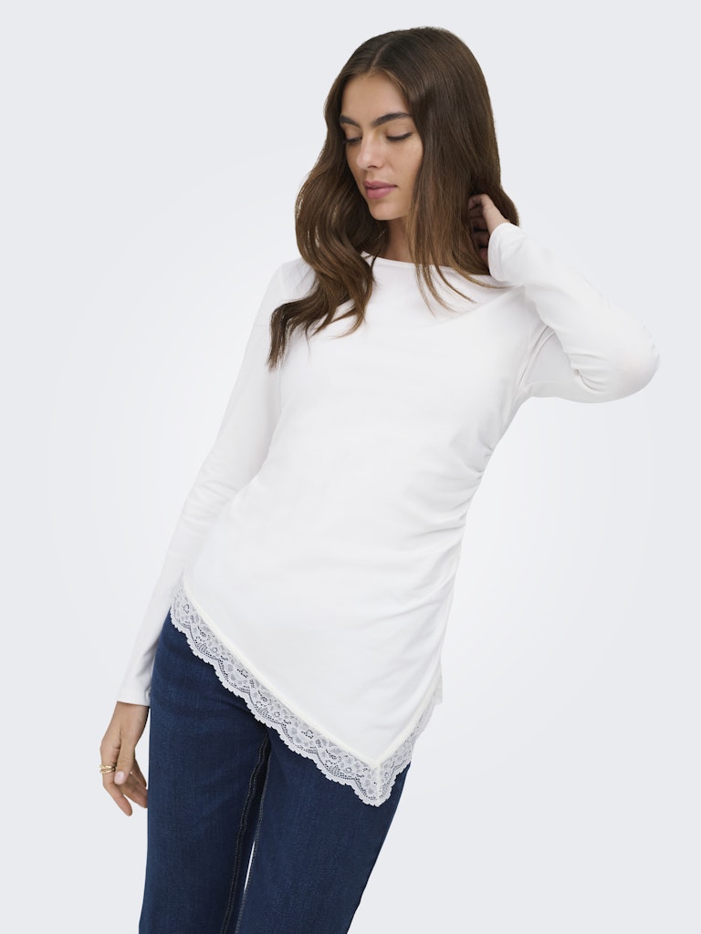 ONLLIVE LOVE L/S RUCHING TOP CS JRS