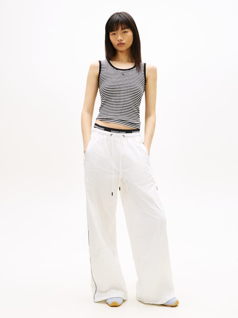 Ribbed Slim Scoop Neck Tank Top