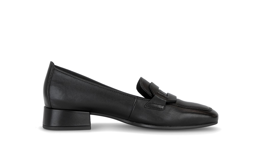 Slipper Glattleder schwarz