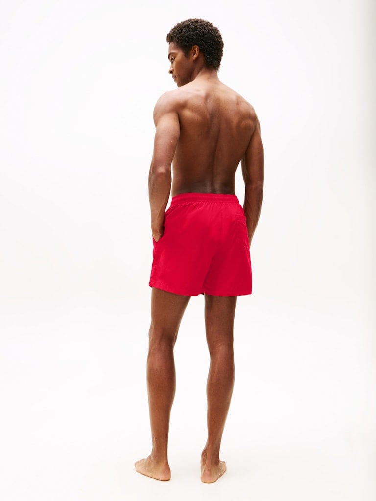 Flag Embroidery Mid Length Swim Shorts