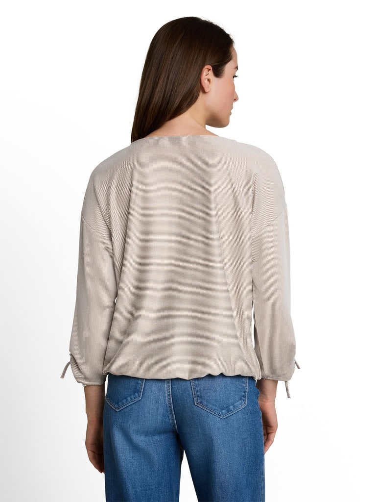 Loose Fit Langarmshirt mit Raffärmeln