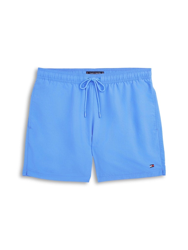Flag Embroidery Mid Length Swim Shorts