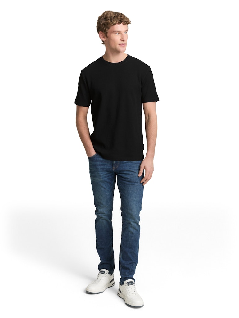 T-Shirt mit Waffelstruktur