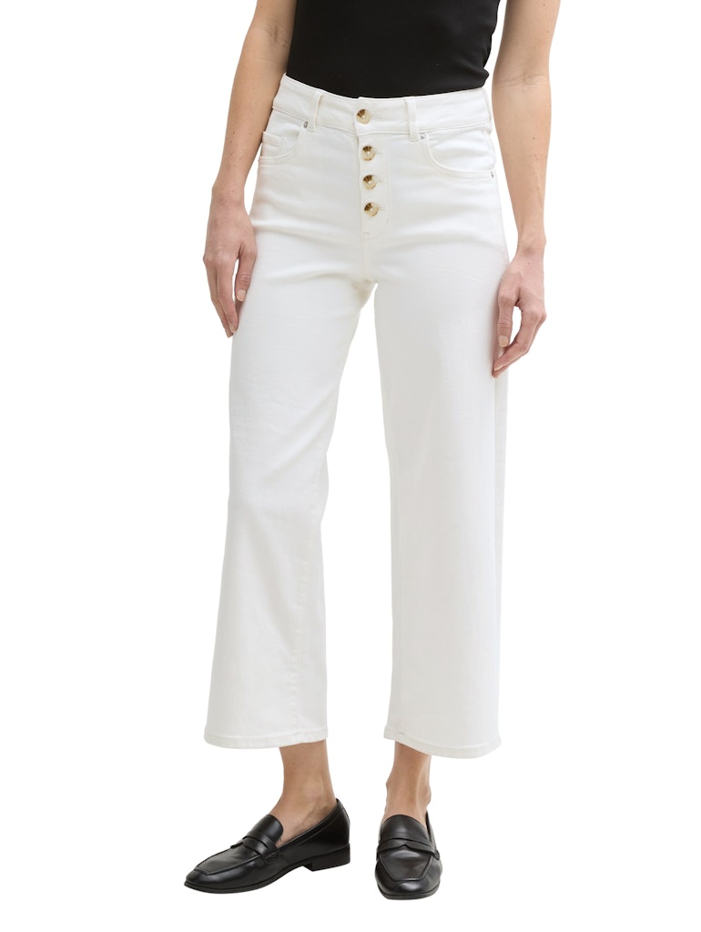 Culotte Jeans mit Knopfleiste