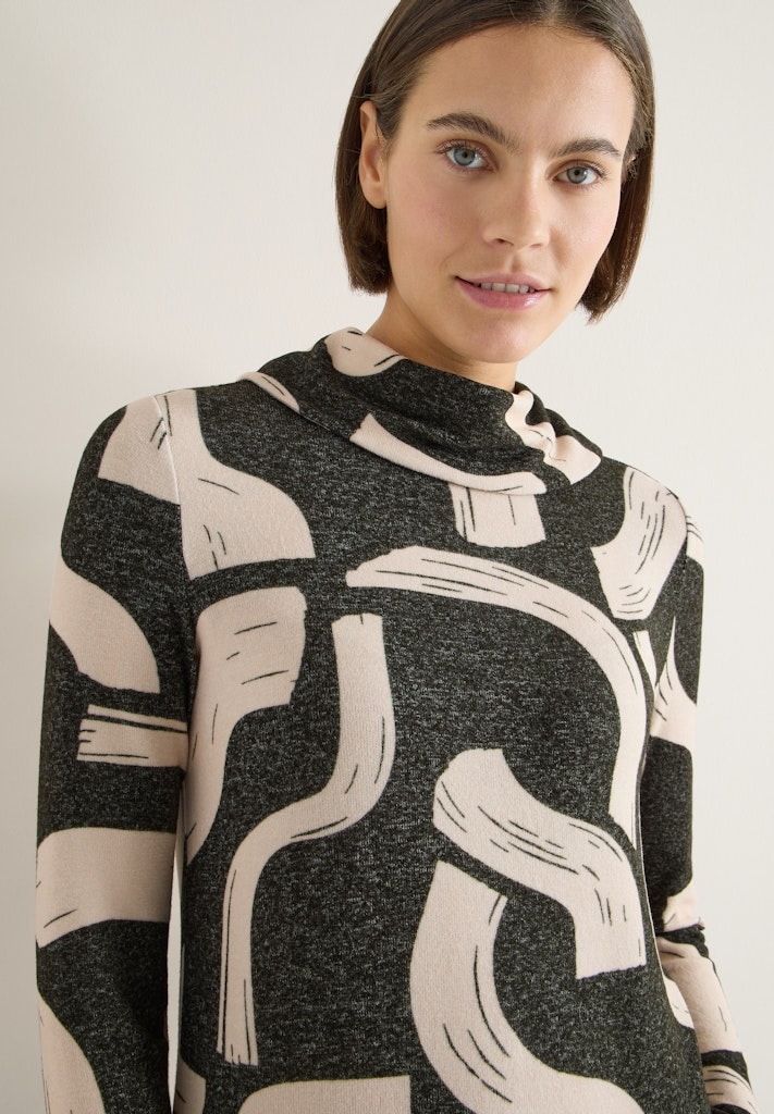 Gemustertes Melange Shirt