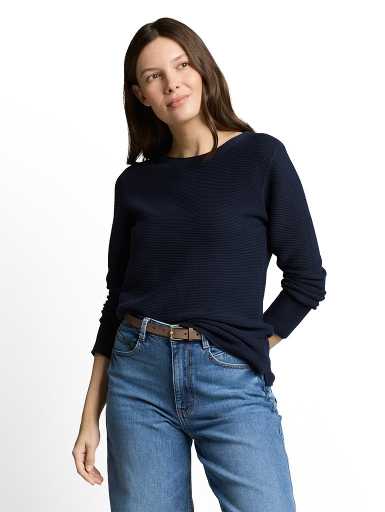Strickpullover mit Rundhalsausschnitt