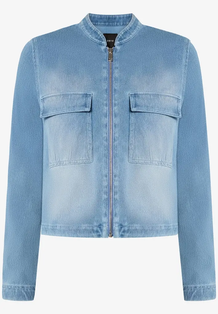 Jeansjacke mit Reißverschluss