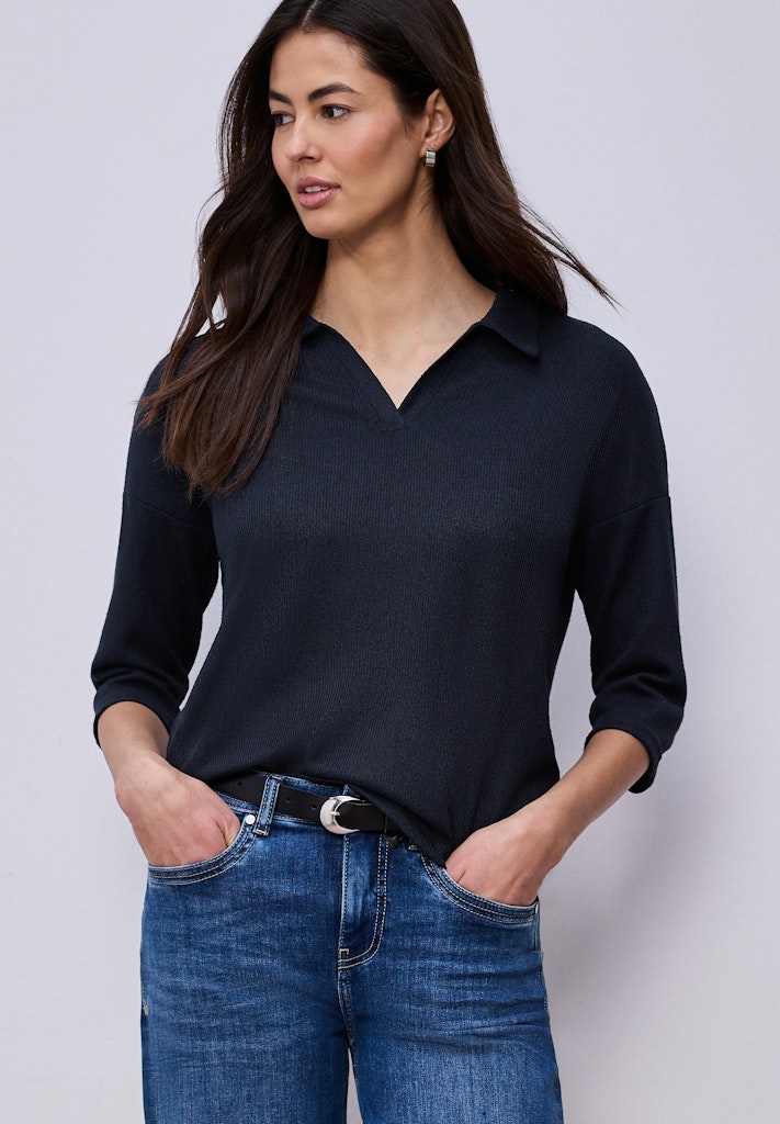 Shirt in Unifarbe