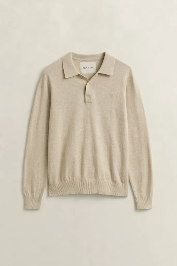 Polopullover aus Baumwollmix-Flammgarn