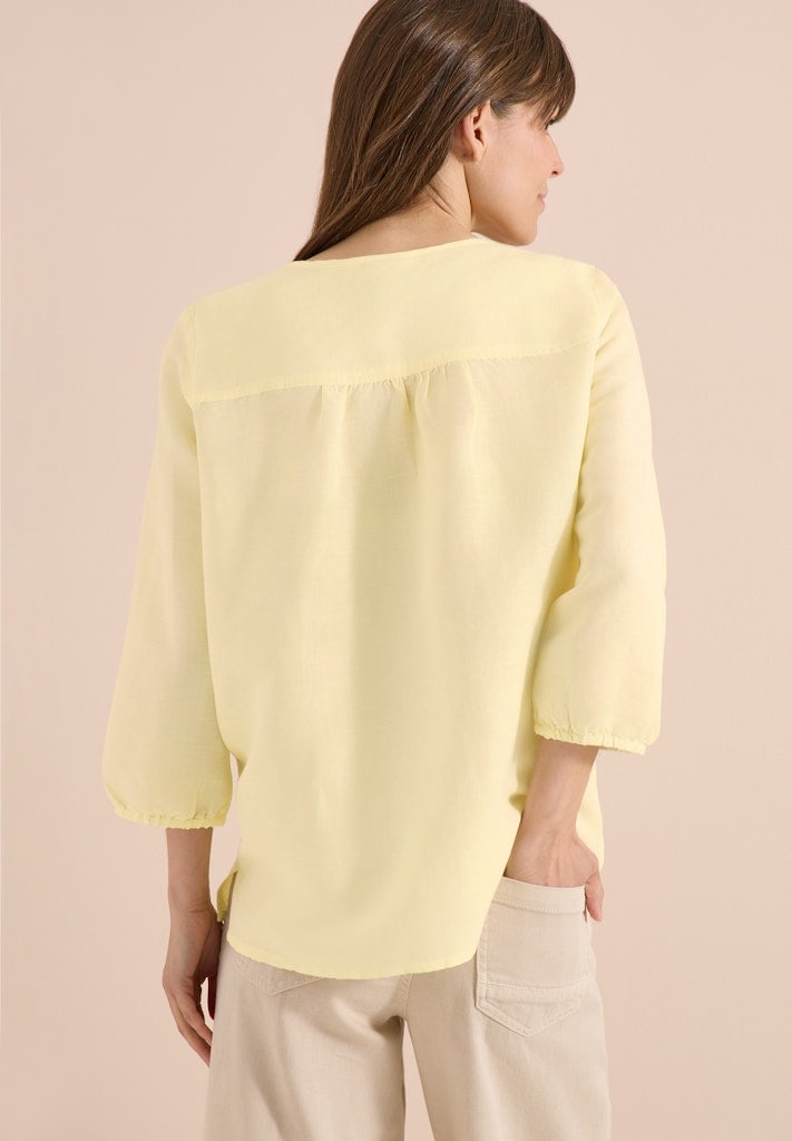 Tunika mit Split Neck aus Leinenmix