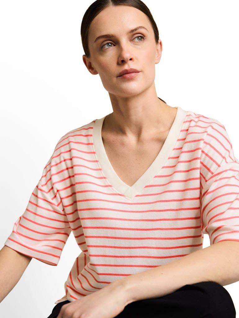 Oversize T-Shirt mit Streifenmuster