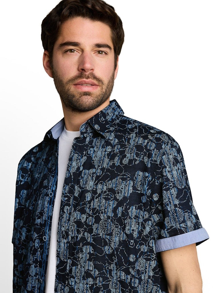 Regular Fit Kurzarmhemd mit Muster