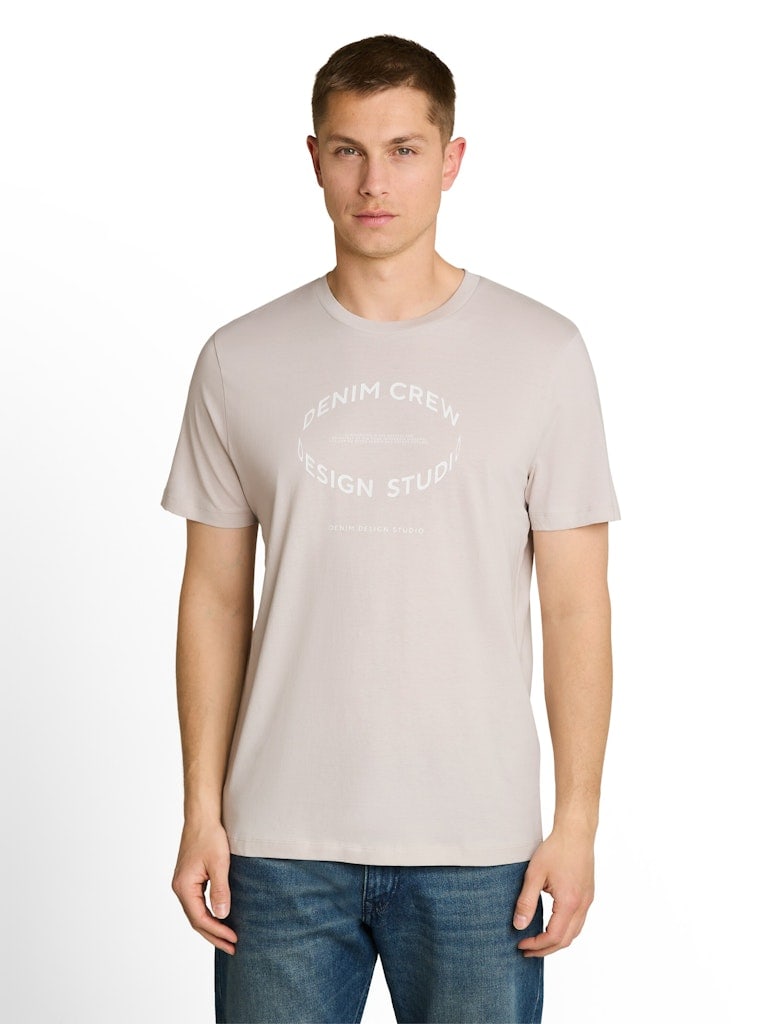 Basic T-Shirt mit Logo-Print