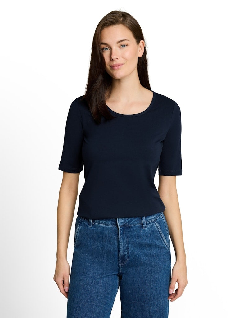 Basic T-Shirt mit Rundhalsausschnitt