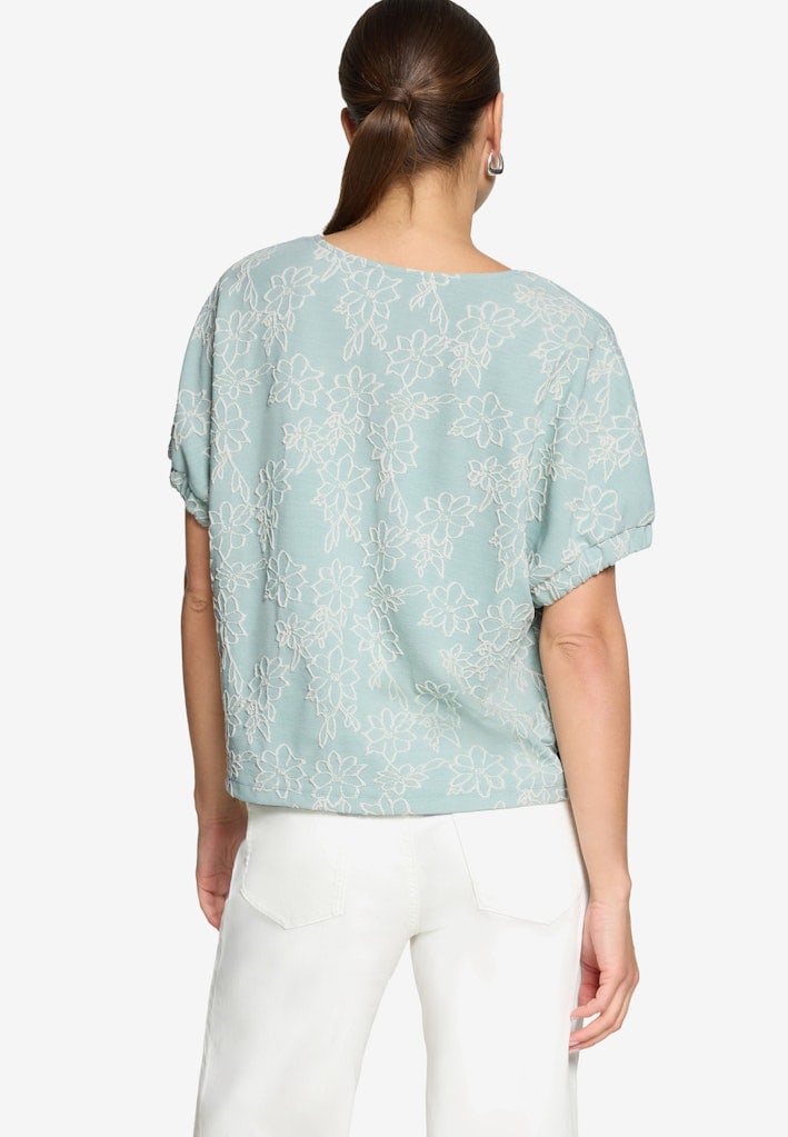 Shirt mit Blumen-Stickerei