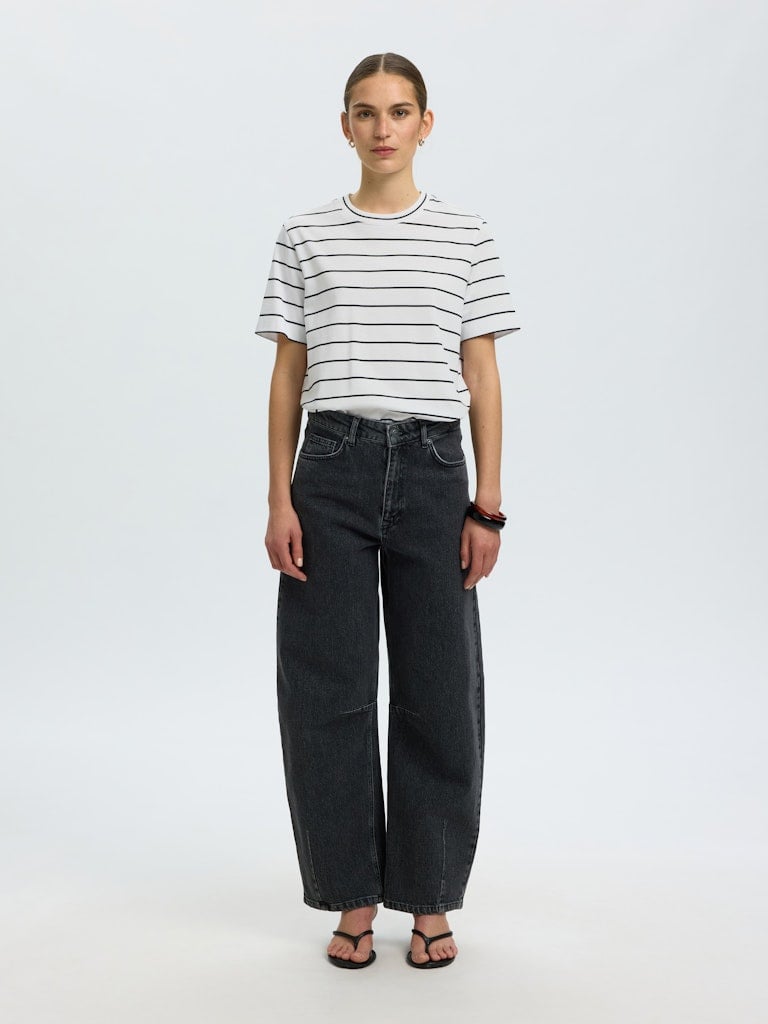 SLWESSENTIAL SS STRIPED BOXY TEE NOOS