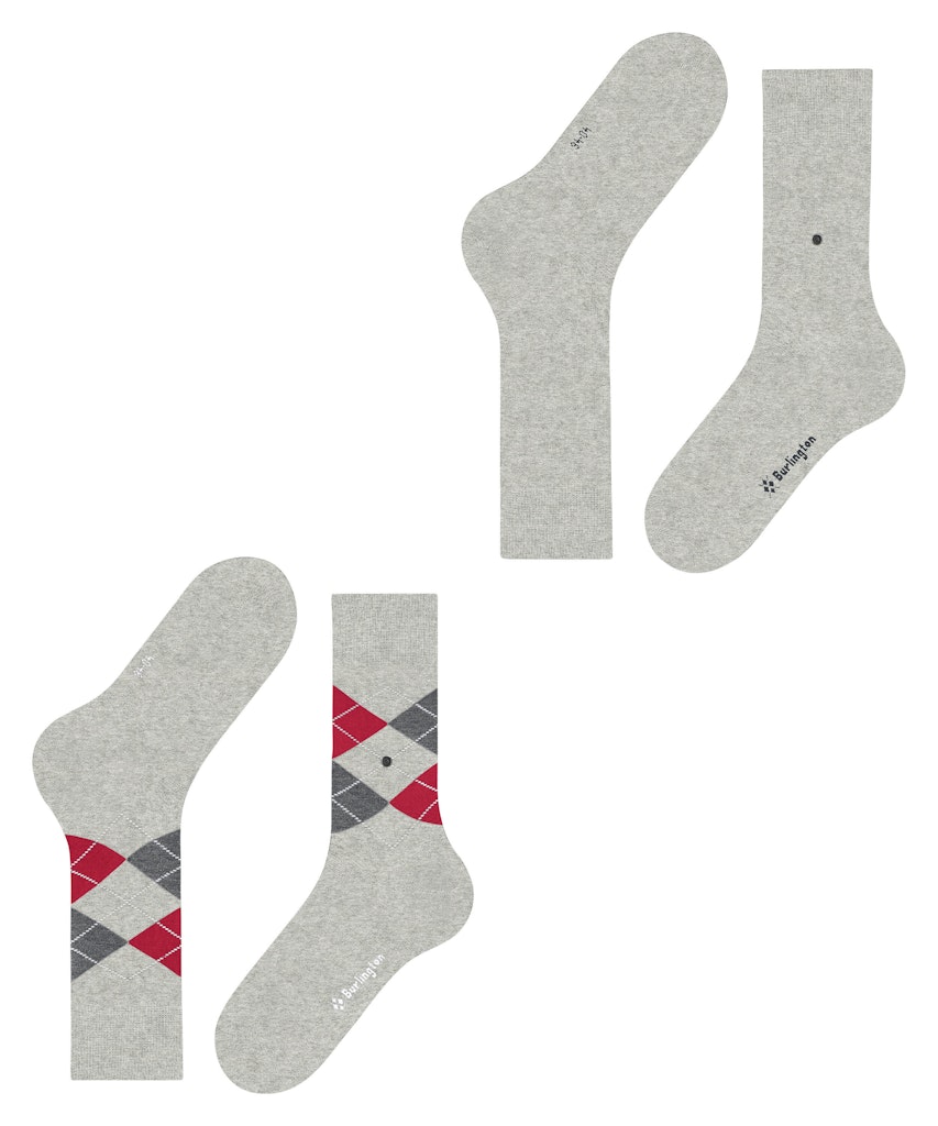 Burlington Everyday Argyle Mix 2-Pack Herren