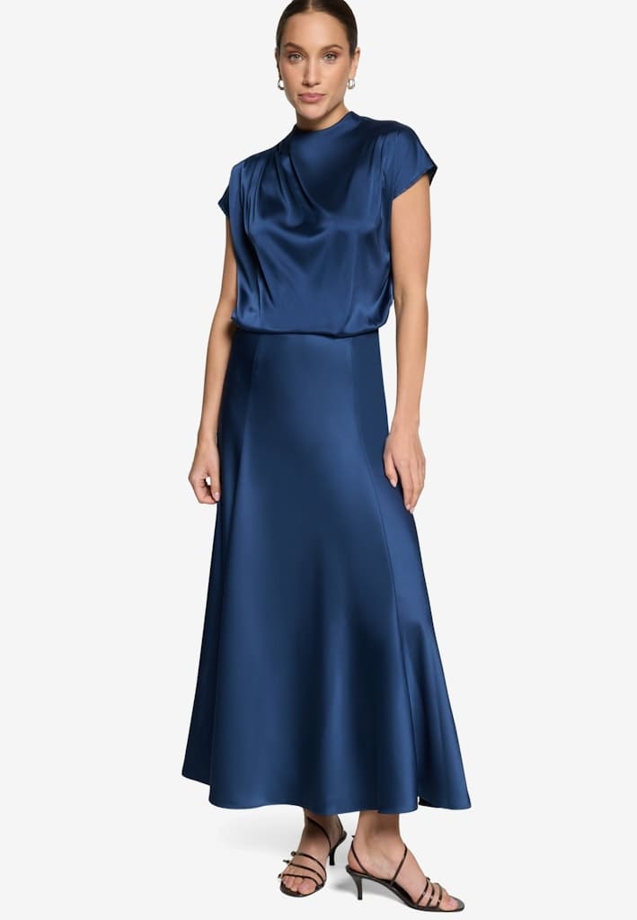 Satinrock Maxi mit Gummibund