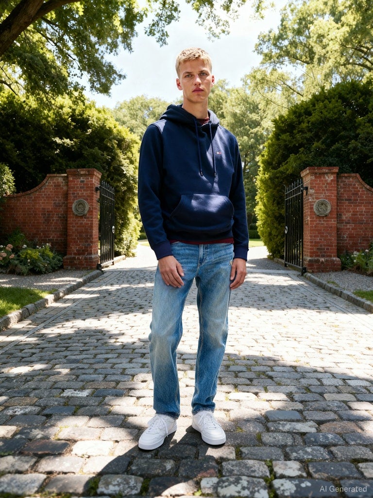Tommy Flag Brushed Fleece Hoody