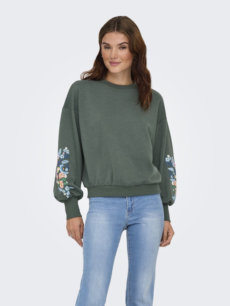 ONLBROOKE L/S O-NECK FLOWER SWT NOOS