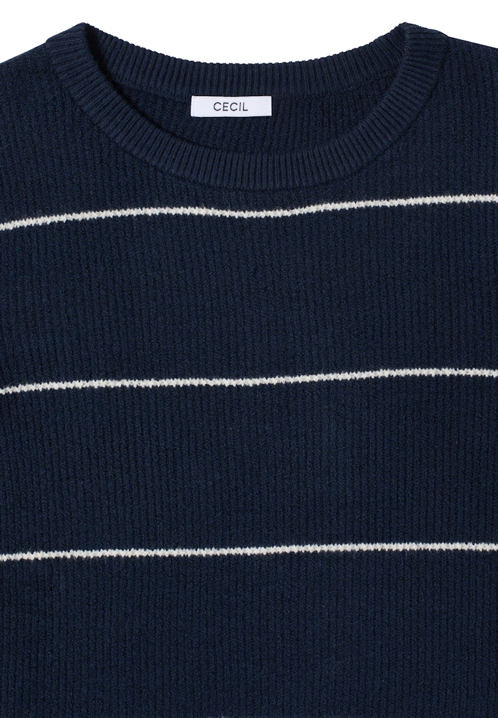 Gestreifter Strukturpullover