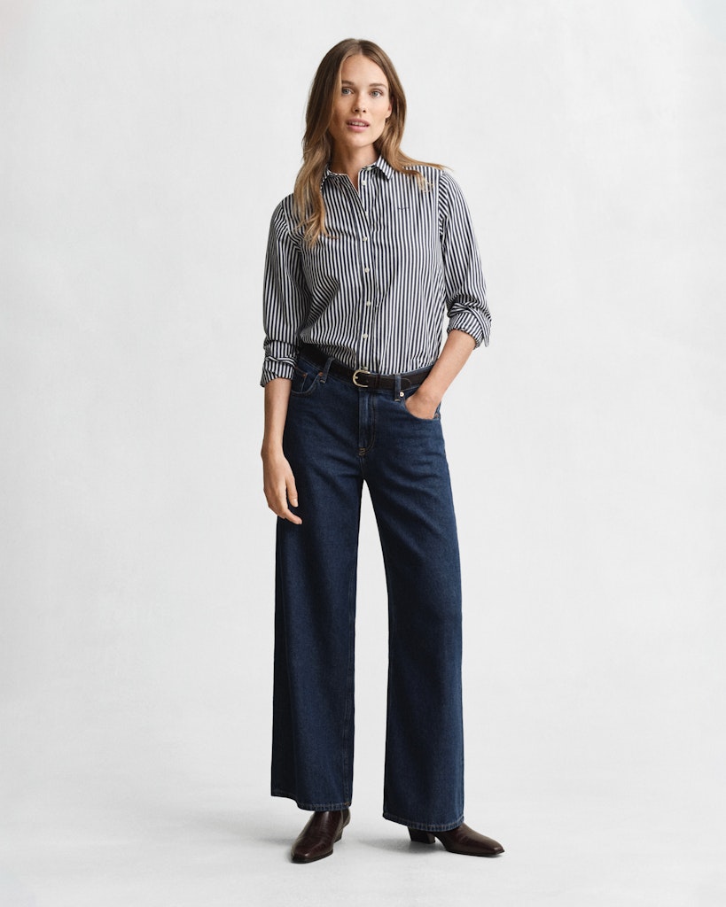 Regular Fit Classic Popeline Hemd mit Streifen