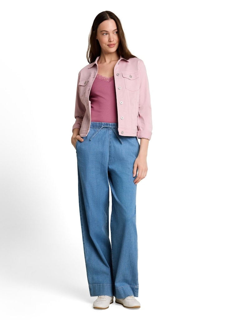 Slim Fit Top mit Spitze